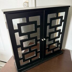 Black Geometric Jewelry Cabinet